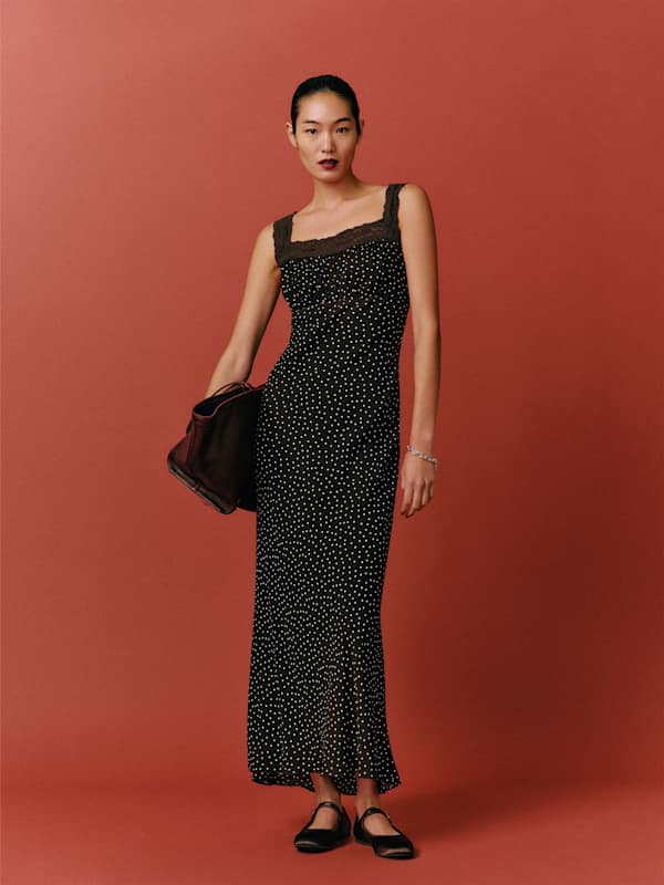 Tilly Ballet Flat - Chocolate Satin